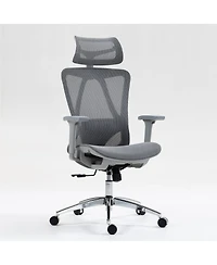 Boyel Living High-Back Mesh Office Chair with 3D Armrests & Adjustable Recline, Black