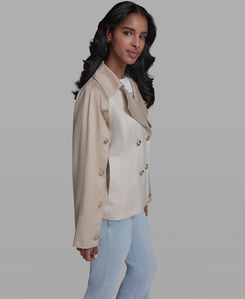 Karl Lagerfeld Paris Women's Collared Long-Sleeve Jacket