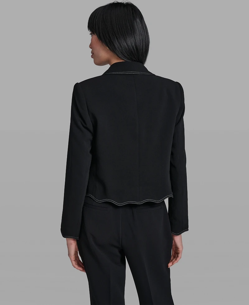 Karl Lagerfeld Paris Women's Collared Long-Sleeve Jacket