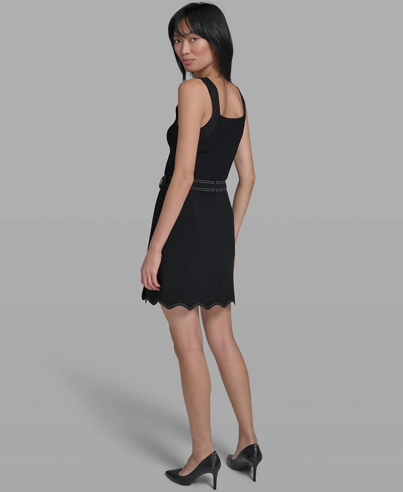 Karl Lagerfeld Paris Women's Scallop Trim Skirt