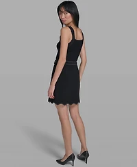 Karl Lagerfeld Paris Women's Scallop Trim Skirt