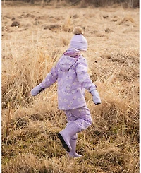 Deux par Toddler Girls 3-in-1 Two-Piece Mid-Season Outerwear Set Purple Daisy Print