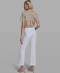 Karl Lagerfeld Paris Women's Mid Rise Straight Jeans