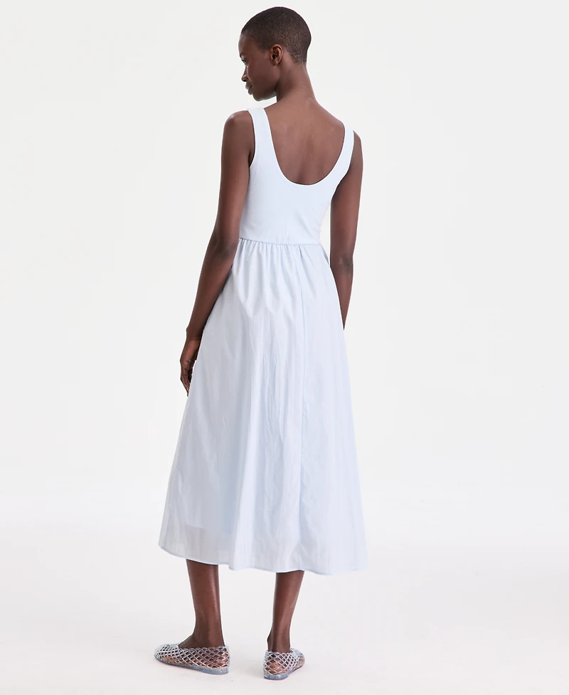 On 34th Women's Scoop-Neck Sleeveless Mixed Media Midi Dress, Macy's Exclusive