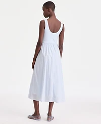 On 34th Women's Scoop-Neck Sleeveless Mixed Media Midi Dress, Macy's Exclusive