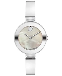 Movado Women's Bold Bangle Swiss Quartz Stainless Steel Watch, 28mm