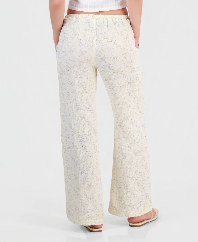 Indigo Rein Juniors' Cotton Gauze Printed Beach Pant