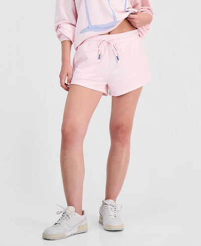 Rebel Veil Juniors' French Terry Drawstring-Waist Shorts