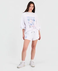 Rebel Veil Juniors' French Terry Drawstring-Waist Shorts