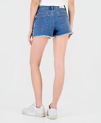 Dollhouse Juniors' Embroidered Stars Denim Shorts