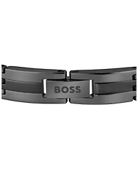 Hugo Boss Men Brooks Ionic Plated Black Steel Bracelet
