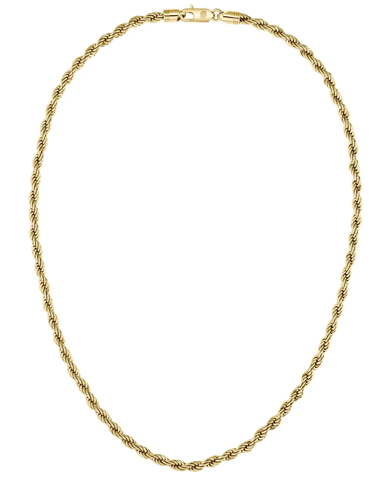 Hugo Boss Men Myles Ionic Plated Thin Gold Steel Necklace