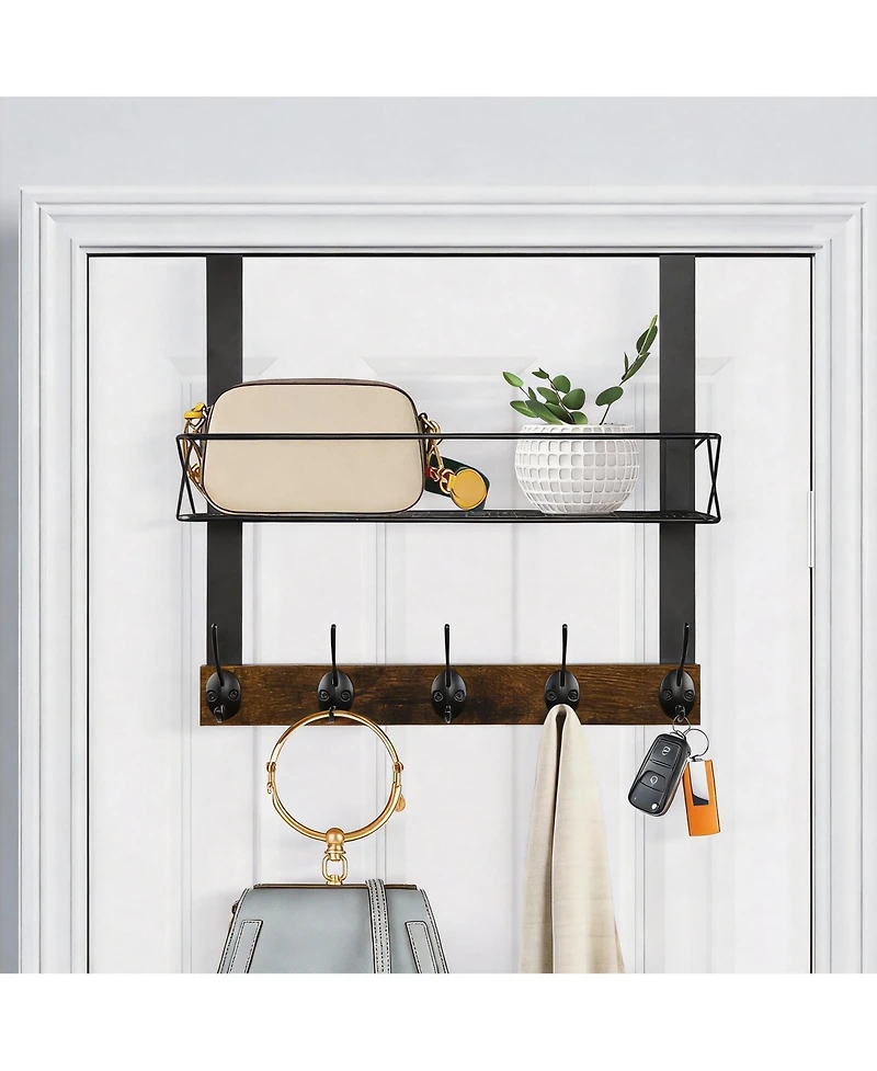 Yigii 5-Hook Over Door Organizer