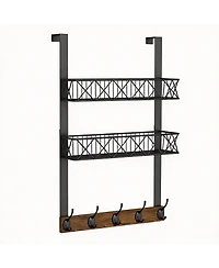 Yigii 5-Hook Over Door Organizer
