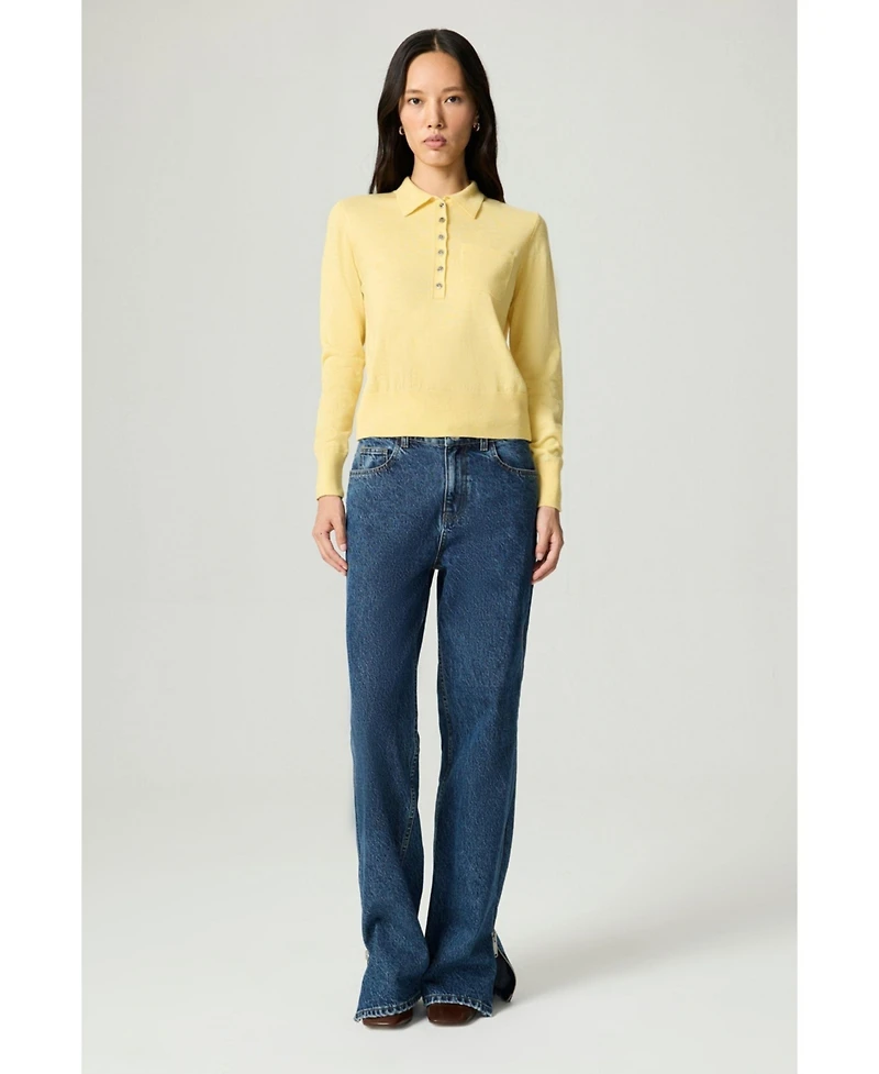 Nocturne Women's Relaxed Polo Knit Sweater