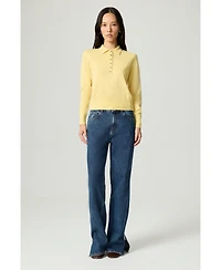 Nocturne Women's Relaxed Polo Knit Sweater