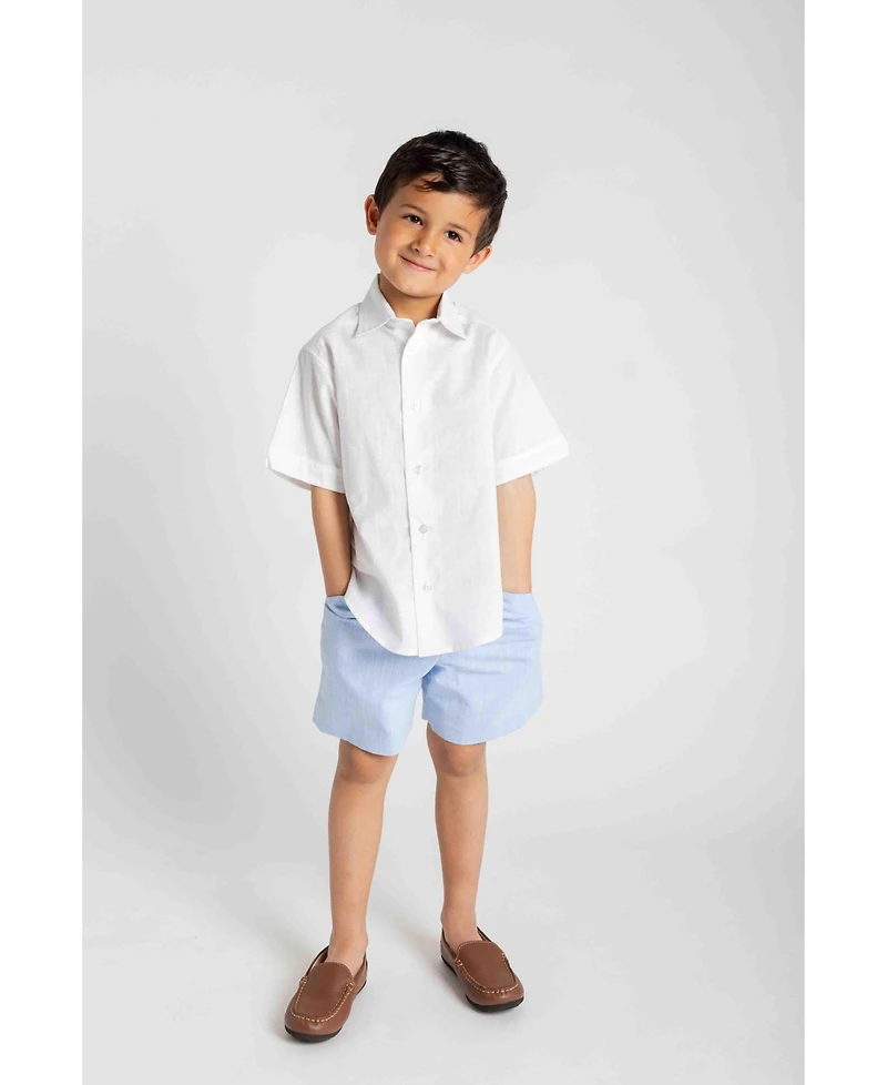 Florence Eiseman Little Boy Linen Look Short