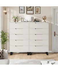 gaomon 5 Dresser for Bedroom, 50.5" Tall Dresser, Freestanding Horizontal Drawer with Storage, Wooden Closet Chest Storage Living Room