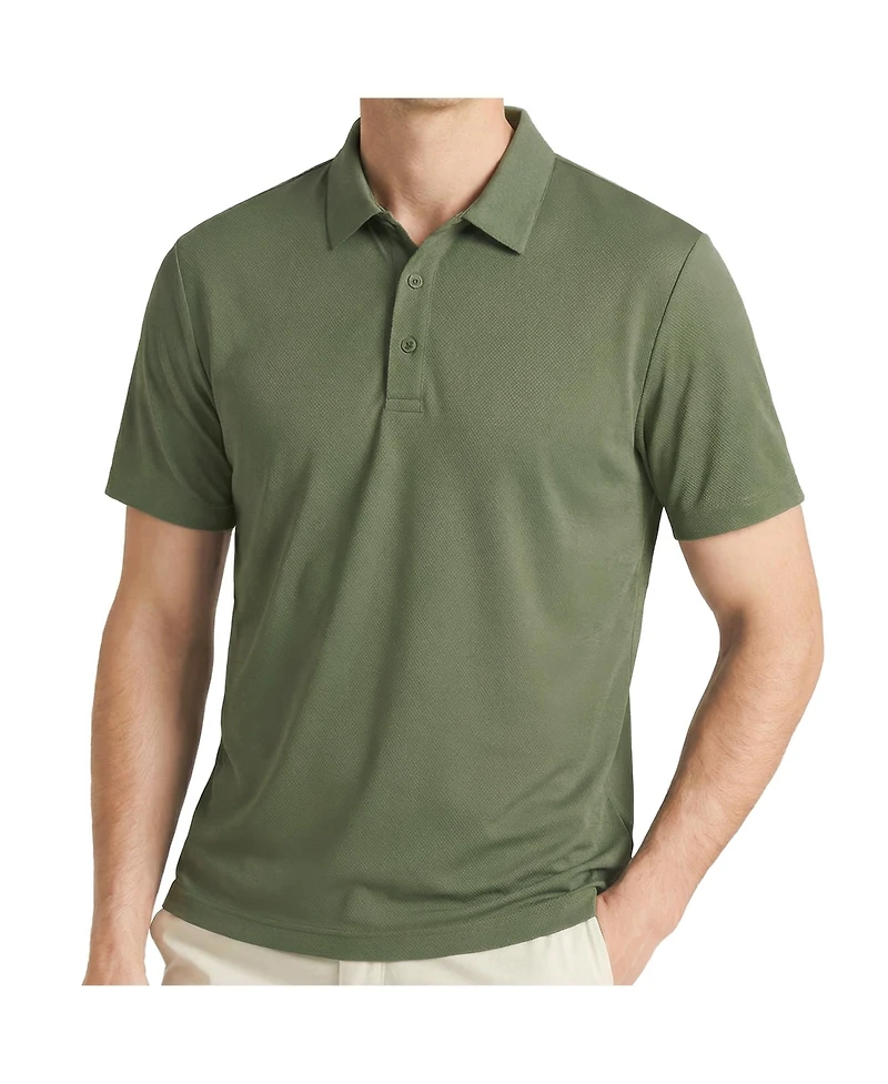 Level 7 Men's Office-Leisure Collection Seamless Polo Shirt Slim Fit