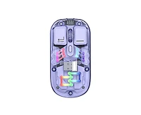 Risokeys Dual-Mode Transparent Wireless Mouse, 2.4G + Bluetooth 5.0, Magnetic Suction Design, Rgb Backlit, 3-Speed Dpi