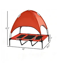 Aostirmotor Modern Elevated Dog Cot, Portable & Breathable Cooling Pet Bed