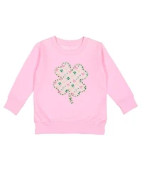 Sweet Wink Girls Ditsy Shamrock Patch St. Patrick's Day Sweatshirt