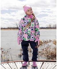 Deux par Girl Two-Piece Mid-Season Outerwear Set Printed Flowers - Toddler