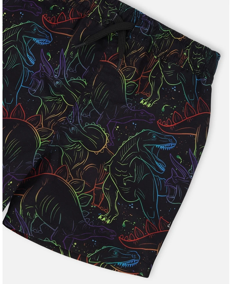 Deux par Deux Baby Boys Swim Trunks Dinosaur Print