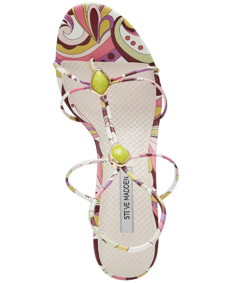 Steve Madden Women's Ramos Strappy Embellished Stiletto Heel Dress Sandals