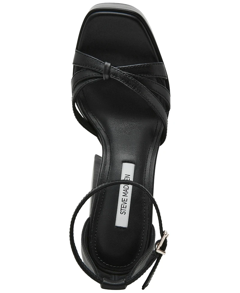 Steve Madden Women's Retro Strappy Block Heel Platform Dress Sandals