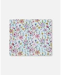 Deux par Girls Stretch Jersey Neck Tube Blue Mini Flower Print