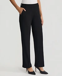 Kasper Women's Audrey Pull-On Straight Leg Trouser, Regular & Petite