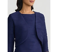 Kasper Women's Wave Knit 3/4-Sleeve Shrug, Regular & Petite