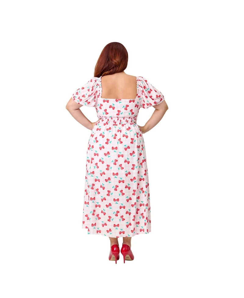Unique Vintage WOmen's Plus Sweetheart Midi Dress