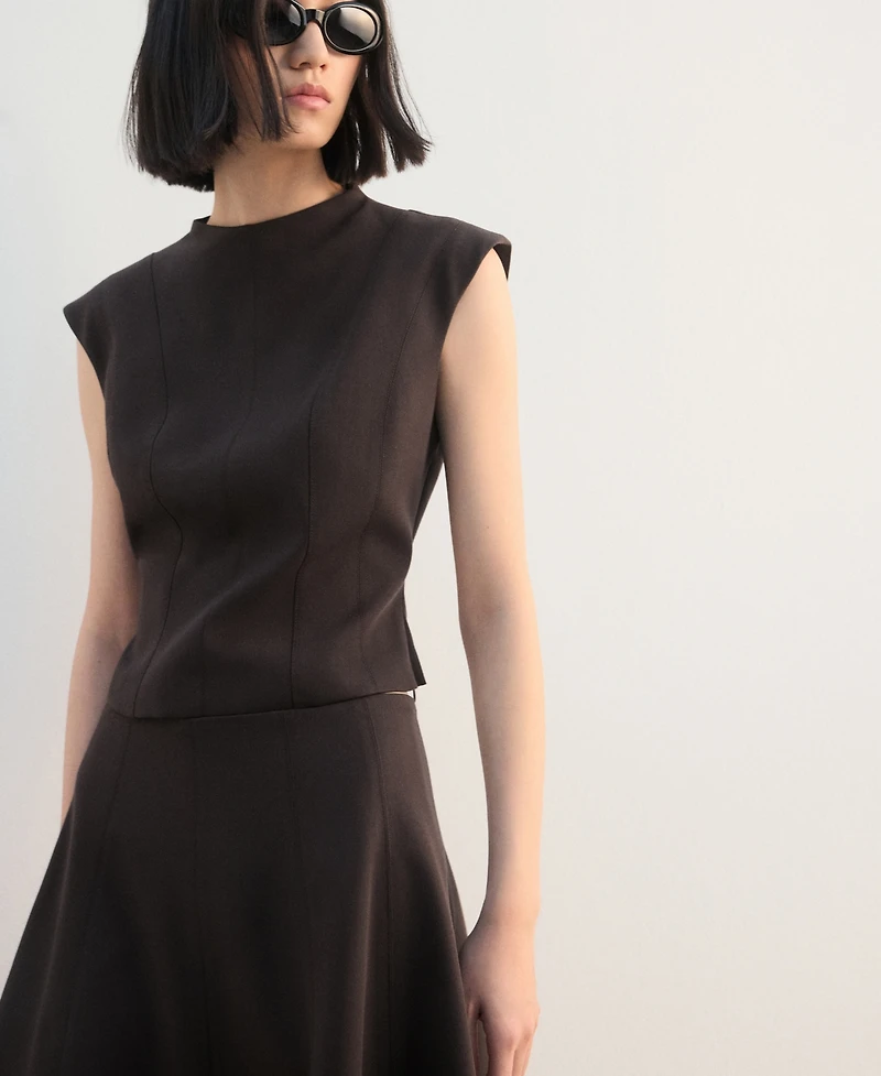 Mango Women's A-Line Seam Detail Skirts