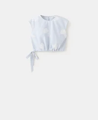 Mango Women's Embroidered Striped Top