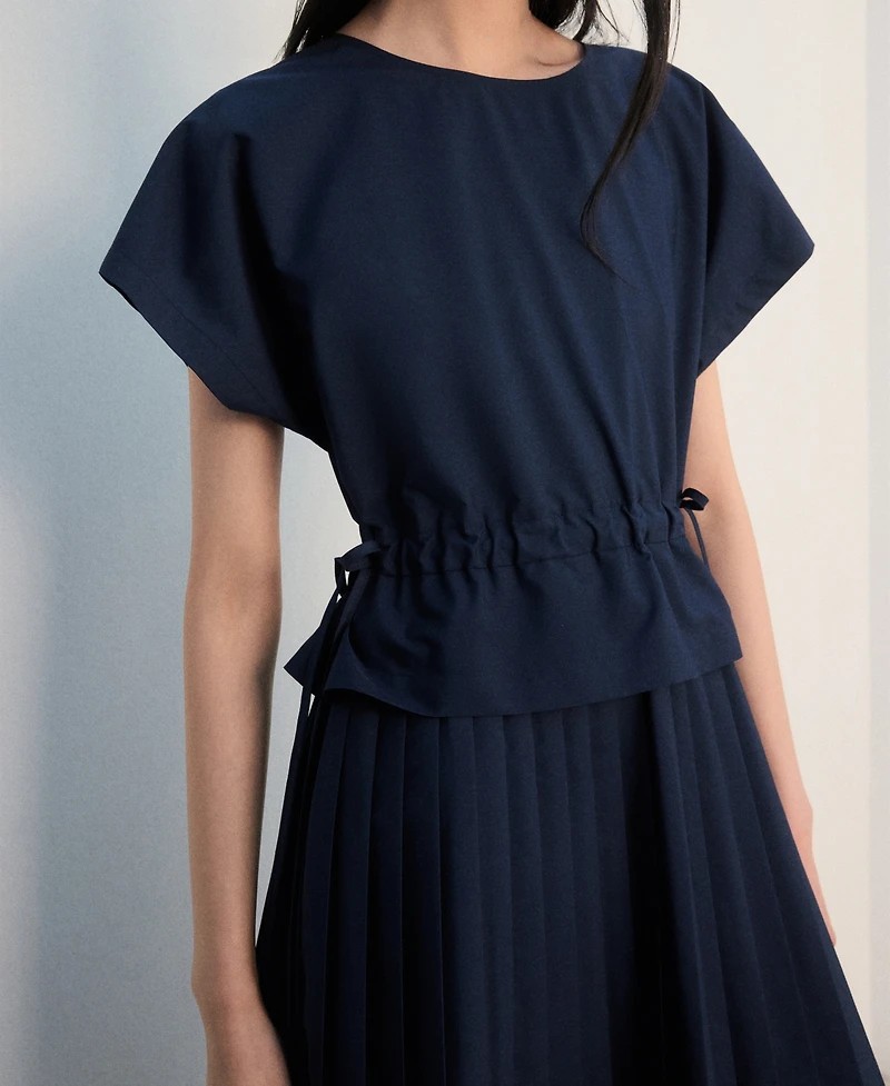 Mango Women's Pleated A-Line Dress