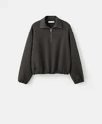 Mango Women's High Neck Balloon Sweatshirt