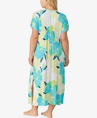 Ellen Tracy Plus Size Short-Sleeve Long Tunic Jersey Nightdress