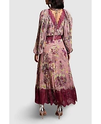 Coast Women's Pleated Lace Trim Midaxi Dress