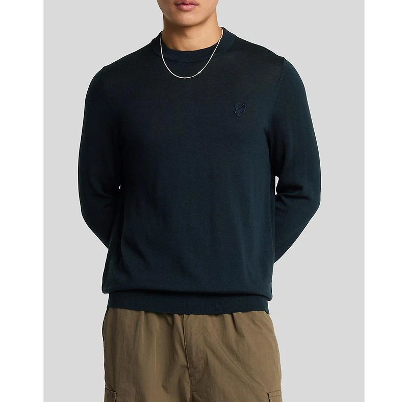 Lyle & Scott Men's Tonal Eagle Merino Crew Neck Sweater