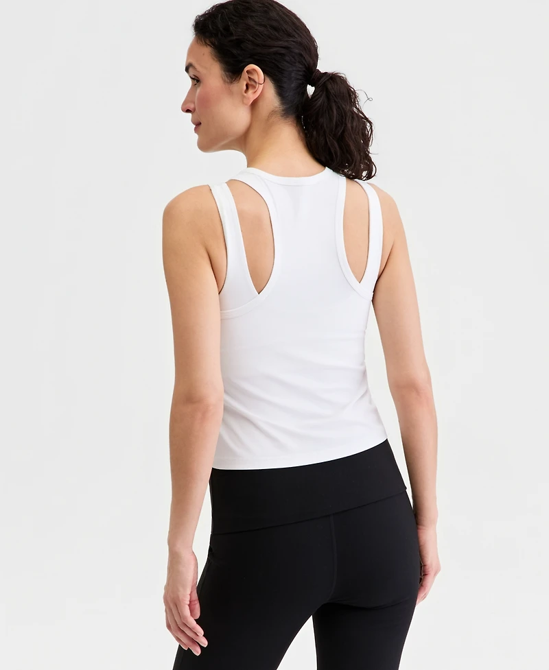 Id Ideology Women's Ribbed High-Neck Tank Top, Macy's Exclusive