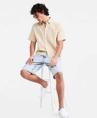 Sun Stone Mens Nolan Plaid Shirt Montauk Denim Shorts Macys Exclusive