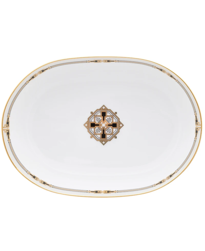 Noritake Empire 32 oz. Gold-Tone Oval Vegetable Bowl