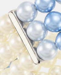 Charter Club Imitation Pearl Triple Row Stretch Bracelet, Macy's Exclusive