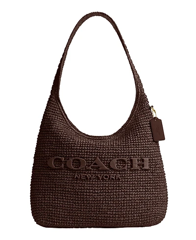 Coach Straw Brooklyn Medium Shoulder Bag 34