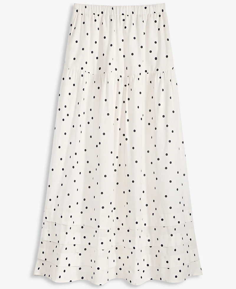 On 34th Women's Dot-Print Tiered Midi Skirt, Macy's Exclusive