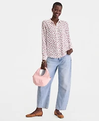 On 34th Women's Button-Front Crepe Shirt, Created for Macy's