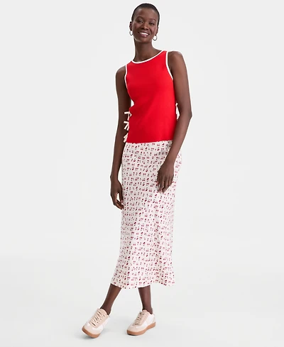 On 34th Women's Printed Midi Slip Skirt