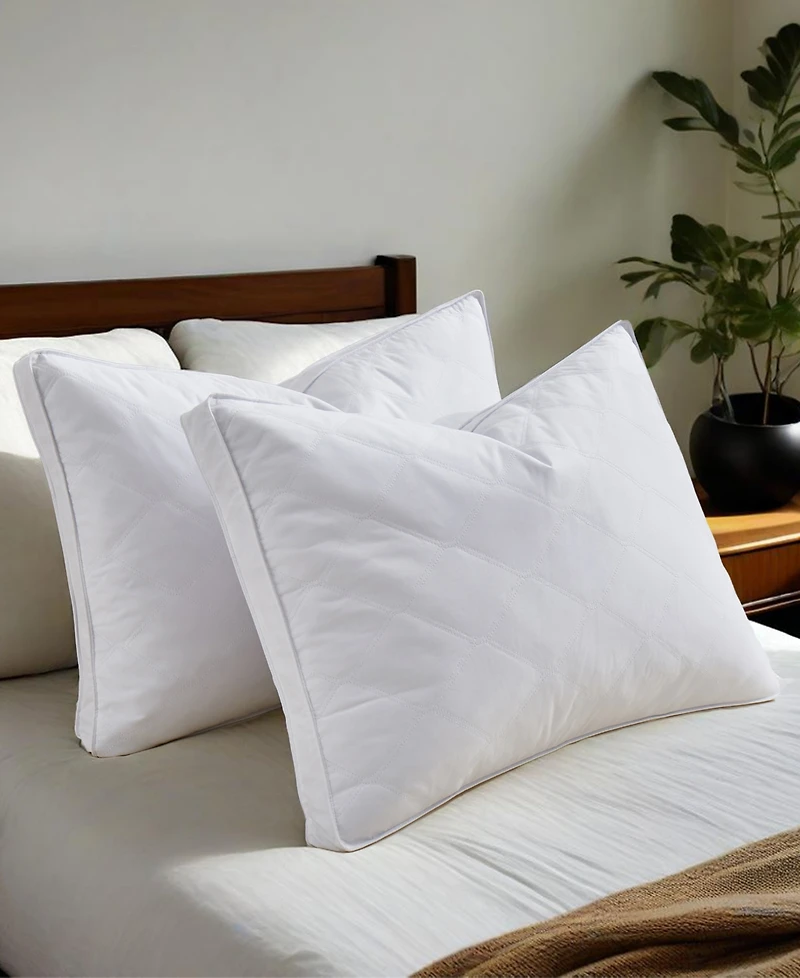 Unikome Medium Density Goose Feather Gusset 2-Pack Pillows
